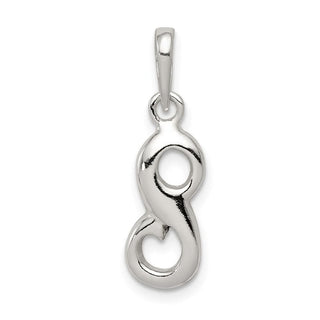 Sterling Silver Initial S Pendant QC6512S