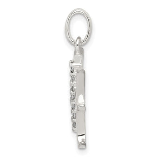 Sterling Silver CZ Initial H Pendant QC6525H