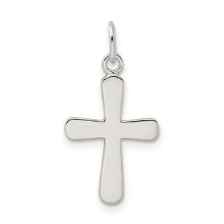 Sterling Silver Polished Cross Charm QC6638