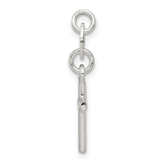 Sterling Silver Polished Cross Charm QC6649