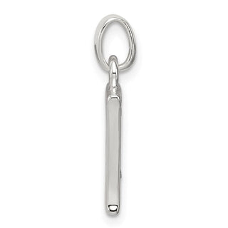 Sterling Silver White CZ Initial E Charm