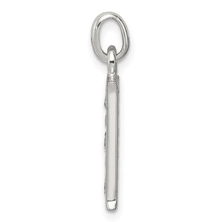 Sterling Silver White CZ Initial H Charm