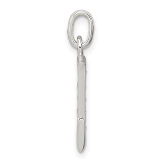Sterling Silver White CZ Initial L Charm