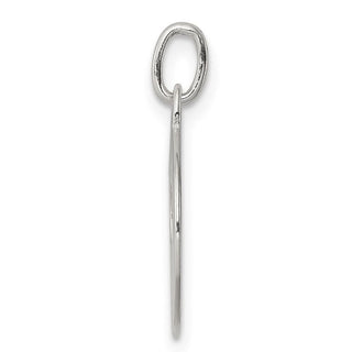 Sterling Silver Polished Circle w/Heart Charm