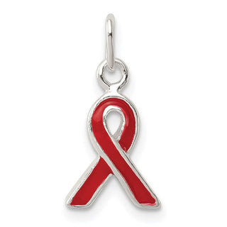 Sterling Silver Red Enameled Awareness Charm