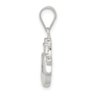 Sterling Silver Enameled Snowman Pendant