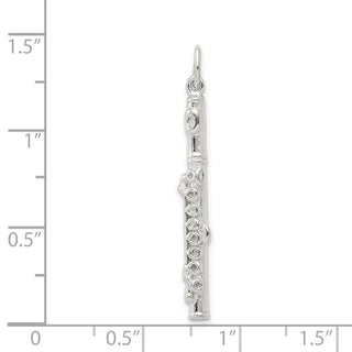 Sterling Silver Flute Charm QC7113