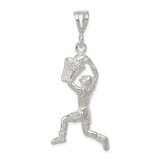 Sterling Silver Basketball Player Pendant