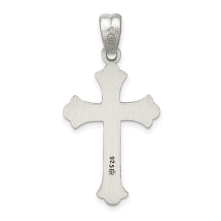 925 Sterling Silver Antiqued Cross Pendant QC7257