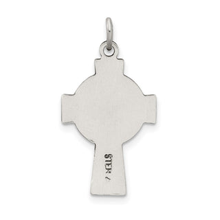 925 Sterling Silver Antiqued Satin Celtic Cross Pendant