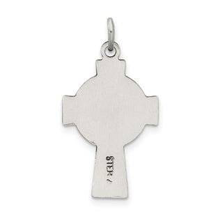 925 Sterling Silver Antiqued Satin Celtic Cross Pendant