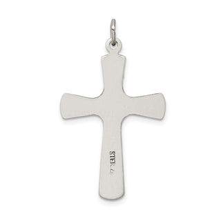 925 Sterling Silver Satin Antiqued Crucifix Pendant