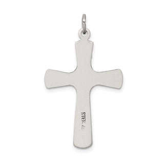 925 Sterling Silver Satin Antiqued Crucifix Pendant