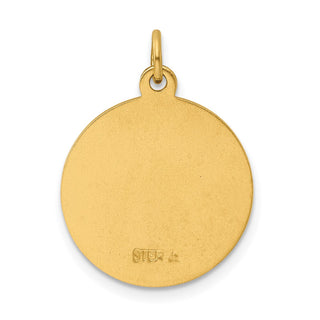 Sterling Silver Rhodium-plated & Gold-plated St. Christopher Medal Pendant