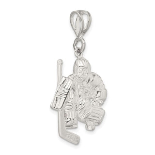 Sterling Silver Hockey Goalie Pendant