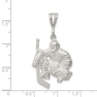 Sterling Silver Hockey Goalie Pendant