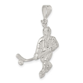 Sterling Silver Hockey Player Pendant