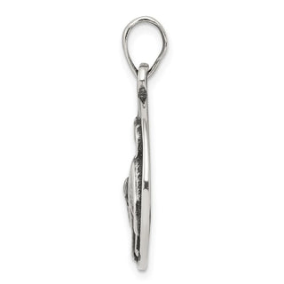 Sterling Silver Polished Antiqued Finish Taurus Horoscope Pendant