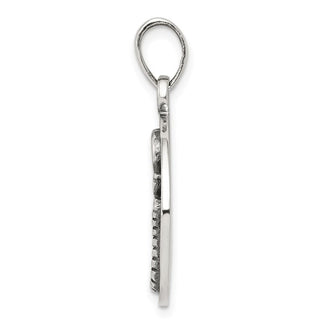 Sterling Silver Polished Antiqued Finish Scorpio Horoscope Pendant