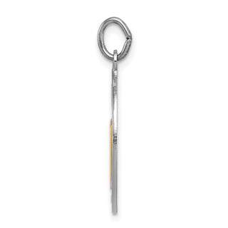 Rhodium-Plated & Yellow 925 Sterling Silver Polished Mizpah 2-Piece Pendant