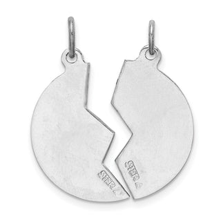 Rhodium-Plated & Yellow 925 Sterling Silver Polished Mizpah 2-Piece Pendant