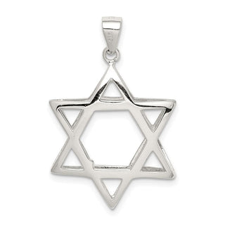 925 Sterling Silver Puffed Star Of David Pendant