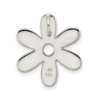 Sterling Silver Enameled Flower Slide Pendant