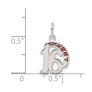 Sterling Silver Sweet 16 Pendant QC7512
