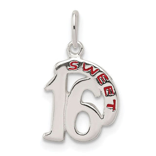 Sterling Silver Sweet 16 Pendant QC7512