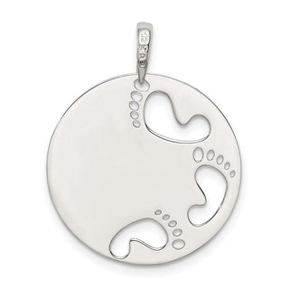 Sterling Silver Polished Me & Mom Pendant