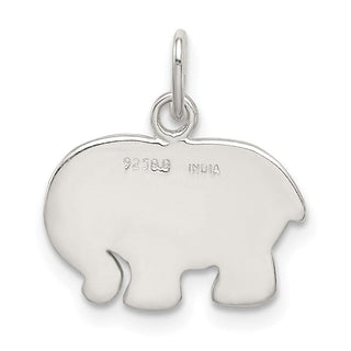 Sterling Silver Enameled Elephant Charm QC7532