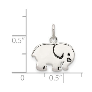Sterling Silver Enameled Elephant Charm QC7532