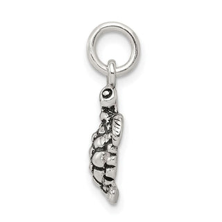 Sterling Silver Antiqued Turtle Charm QC7667