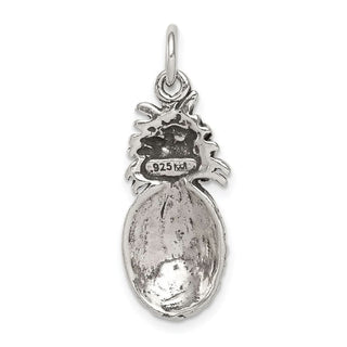 Sterling Silver Antiqued Pineapple Charm QC7705