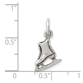 Sterling Silver Antiqued Ice Skate Charm