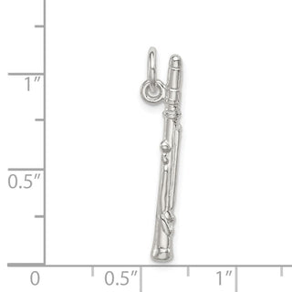 Sterling Silver Flute Charm QC783