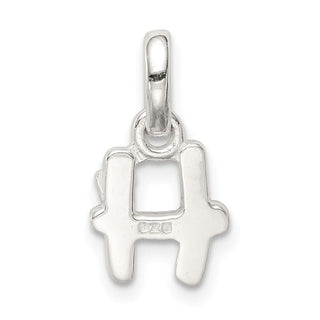 Sterling Silver Letter H w/Enamel Pendant