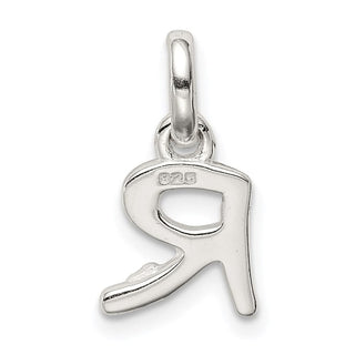 Sterling Silver Letter R w/Enamel Pendant