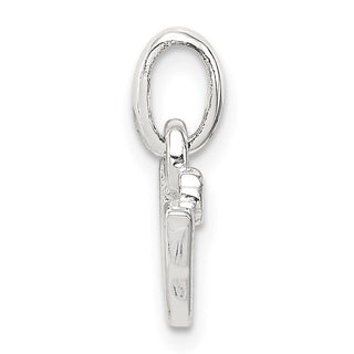 Sterling Silver Letter V w/Enamel Pendant