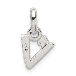 Sterling Silver Letter V w/Enamel Pendant