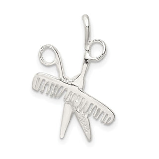Sterling Silver Comb and Scissors Charm QC811