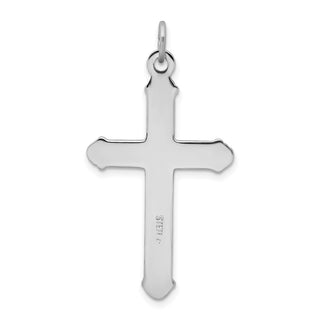 Sterling Silver Gold-tone, Black Rhodium-Plated Criss Cross Design Cross Pendant