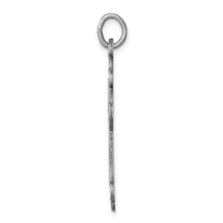 925 Sterling Silver Antiqued, Textured and Brushed Latin Cross Pendant QC8130