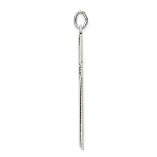 925 Sterling Silver Oxidized Cross with Prayer On Back Pendant