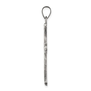 925 Sterling Silver Antiqued, Polished and Brushed Latin Cross Pendant QC8155