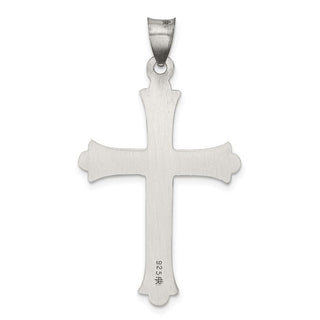 925 Sterling Silver Antiqued, Polished and Brushed Latin Cross Pendant QC8155