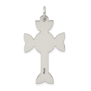925 Sterling Silver Antiqued, Textured and Brushed Celtic Cross Pendant