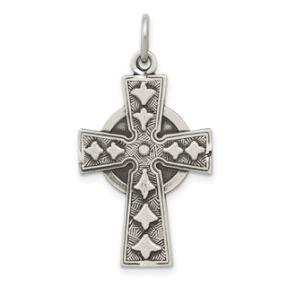925 Sterling Silver Antiqued Irish Cross Pendant QC8193