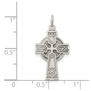 925 Sterling Silver Antiqued Small Celtic Cross Pendant