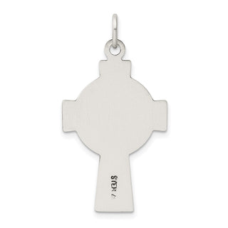 925 Sterling Silver Antiqued Irish Cross Pendant QC8195